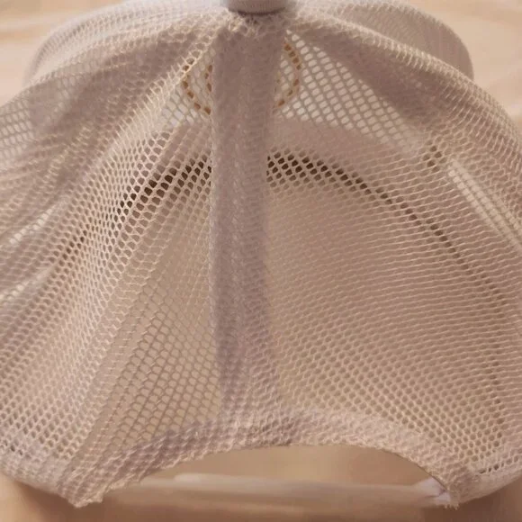 Agent Nateur White with gold embroidery Trucker Hat NEW - Picture 3 of 6